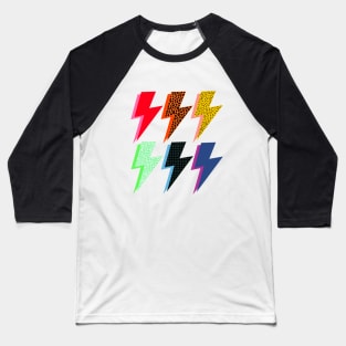 Rainbow Animal Spots Lightning Pack Baseball T-Shirt